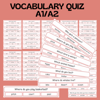 VOCABULARY QUIZ A1 - A2