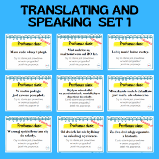 TRANSLATING AND SPEAKING  SET 1