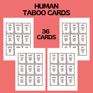 HUMAN TABOO CARDS