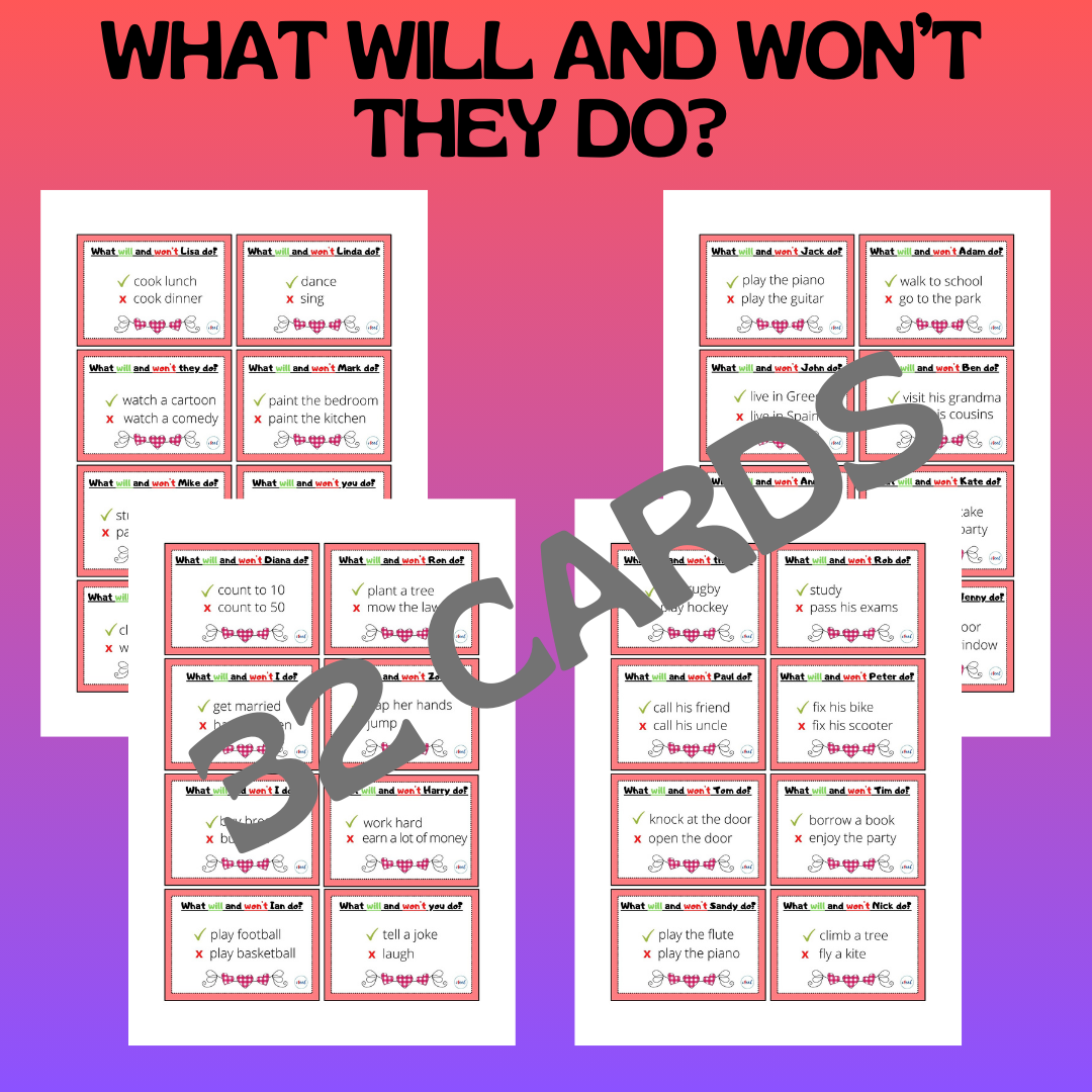 WHAT WILL AND WON'T THEY DO? CARDS