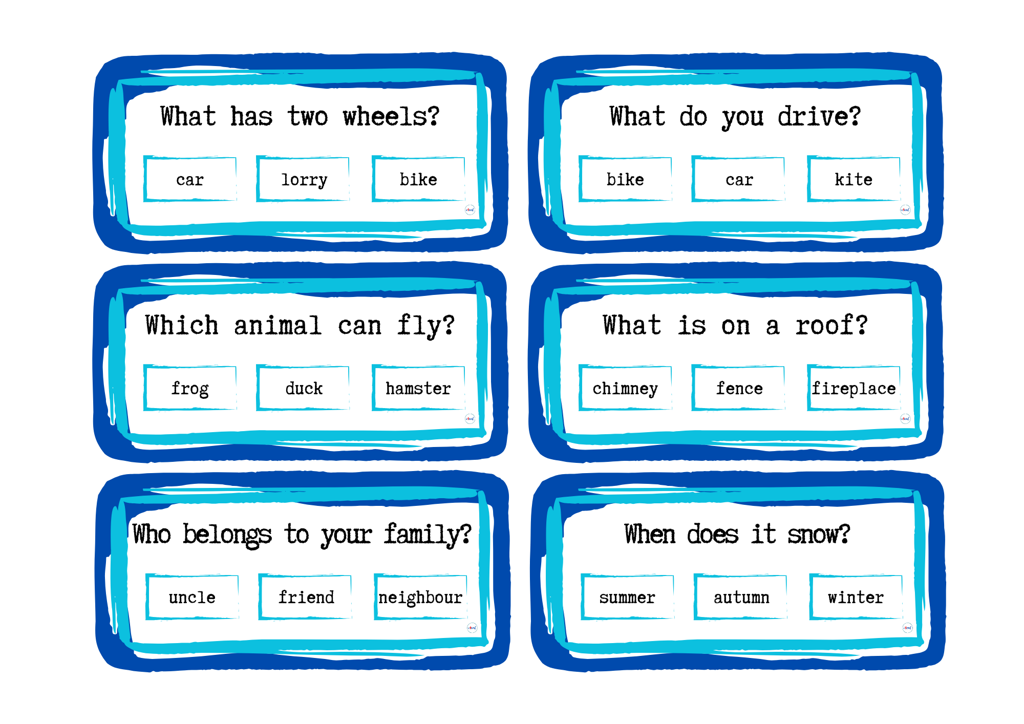 QUIZ CARDS FOR YOUNGER LEARNERS - obrazek 2