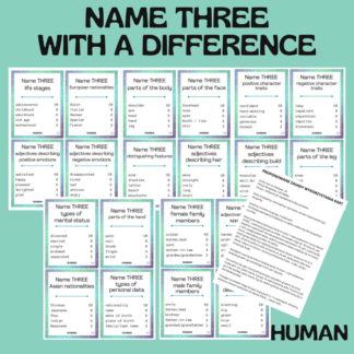 NAME THREE... WITH A DIFFERENCE / HUMAN