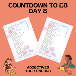 COUNTDOWN TO E8 / DAY 8