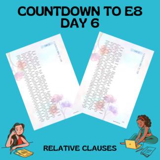 COUNTDOWN TO E8 / DAY 6