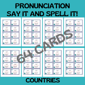 COUNTRIES PRONUNCIATION CARDS