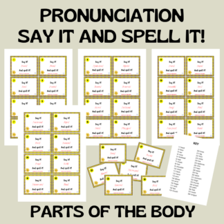 PARTS OF THE BODY PRONUNCIATION CARDS