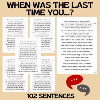 WHEN WAS THE LAST TIME YOU...?