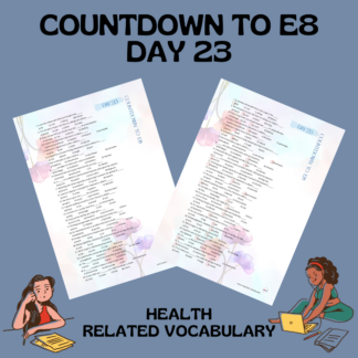 COUNTDOWN TO E8 / DAY 23