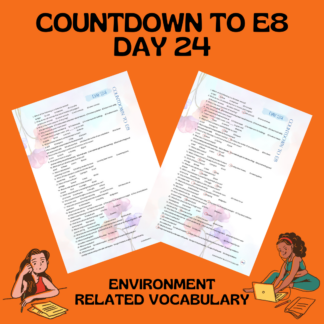 COUNTDOWN TO E8 / DAY 24