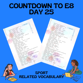 COUNTDOWN TO E8 / DAY 25