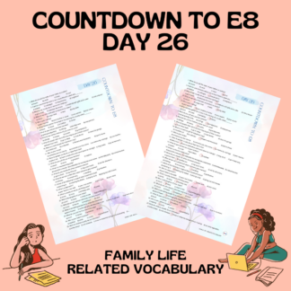 COUNTDOWN TO E8 / DAY 26