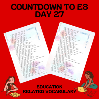 COUNTDOWN TO E8 / DAY 27