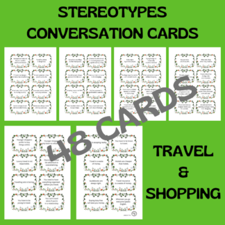 STEREOTYPES CONVERSATION CARDS / TRAVEL AND SHOPPING