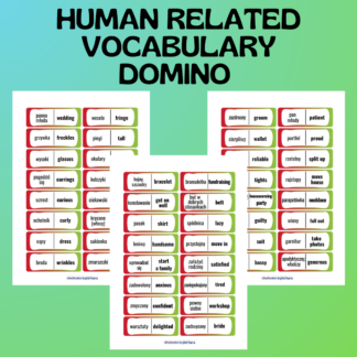 HUMAN RELATED VOCABULARY DOMINO