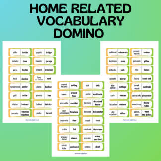 HOME RELATED VOCABULARY DOMINO