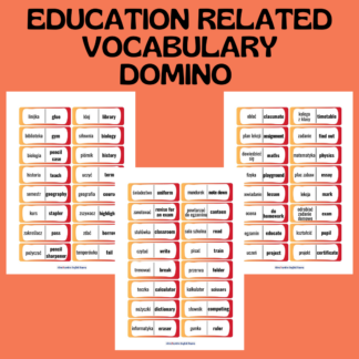 EDUCATION RELATED VOCABULARY DOMINO