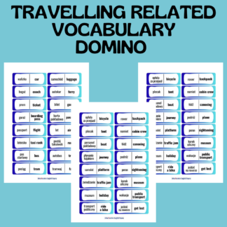 TRAVELLING RELATED VOCABULARY DOMINO