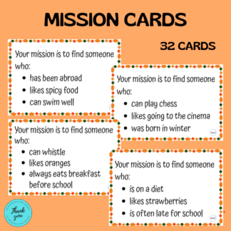 MISSION CARDS