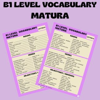 B1 LEVEL VOCABULARY (MATURA) / LETTER D