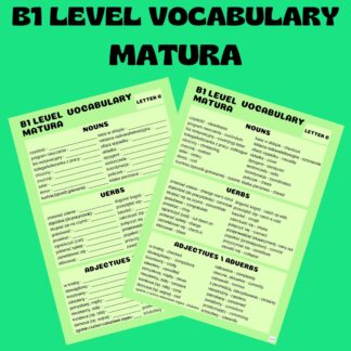B1 LEVEL VOCABULARY (MATURA) / LETTER C