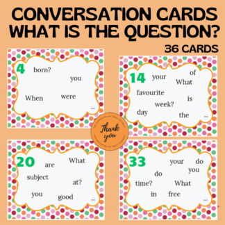 WHAT IS THE QUESTION? CONVERSATION CARDS
