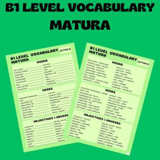 B1 LEVEL VOCABULARY (MATURA) / LETTER M