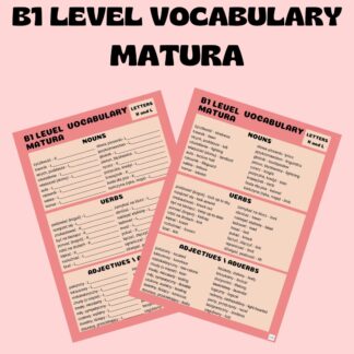 B1 LEVEL VOCABULARY (MATURA) / LETTERS K and L