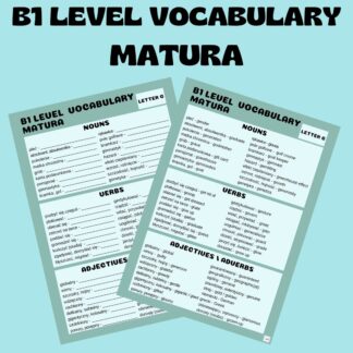 B1 LEVEL VOCABULARY (MATURA) / LETTER G