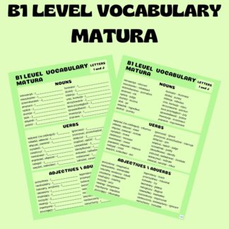 B1 LEVEL VOCABULARY (MATURA) / LETTERS I and J