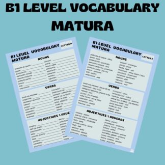 B1 LEVEL VOCABULARY (MATURA) / LETTER P