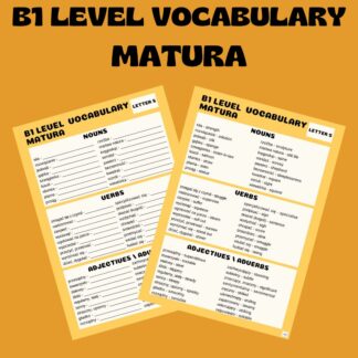 B1 LEVEL VOCABULARY (MATURA) / LETTER S