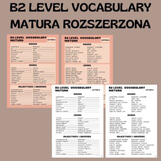 B2 LEVEL VOCABULARY (MATURA) / LETTER A