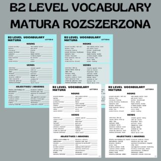 B2 LEVEL VOCABULARY (MATURA) / LETTER B