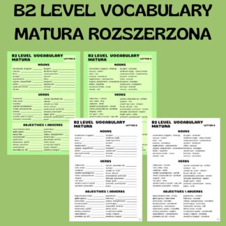 B2 LEVEL VOCABULARY (MATURA) / LETTER C