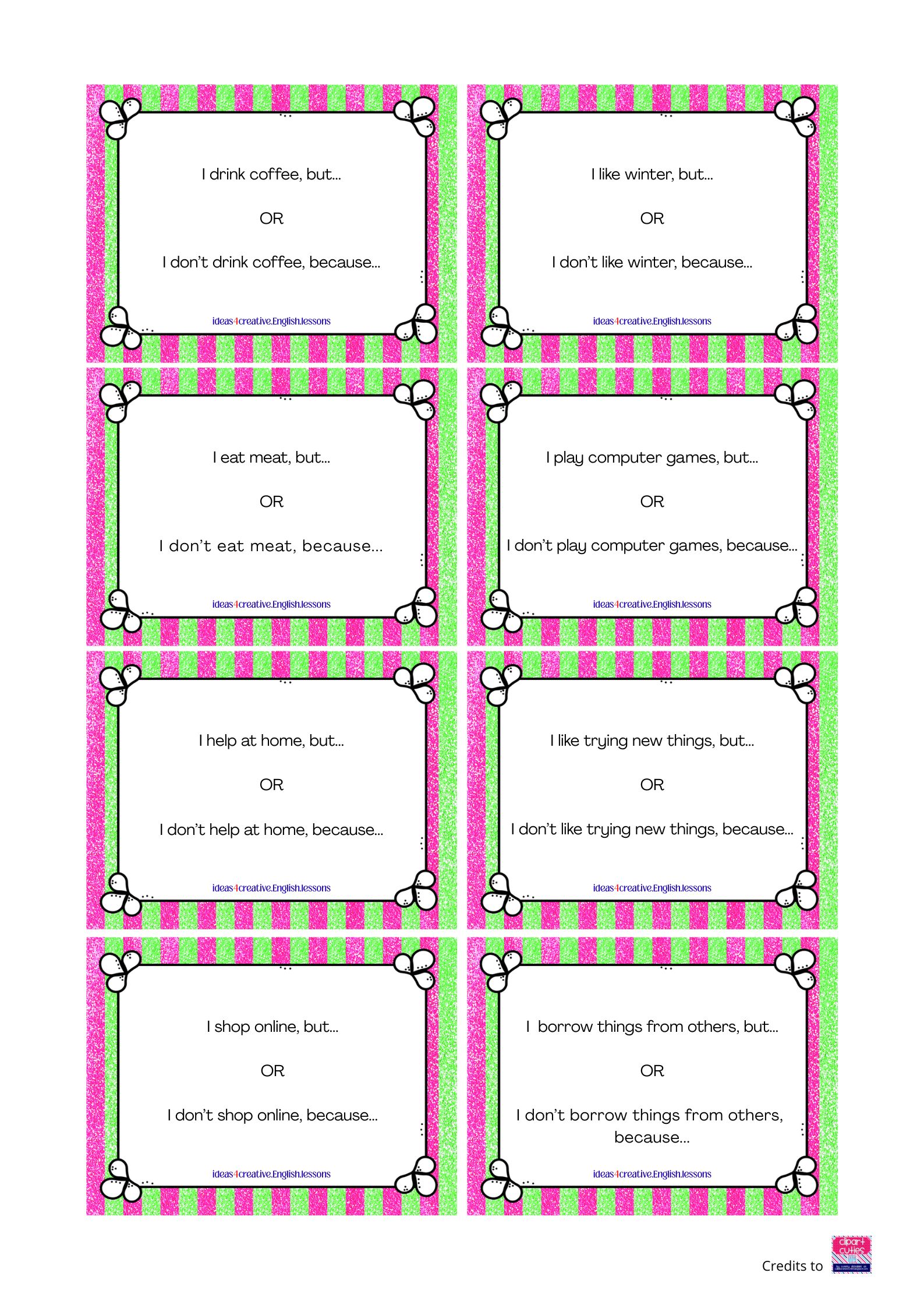 BUT & BECAUSE CONVERSATION CARDS - obrazek 2