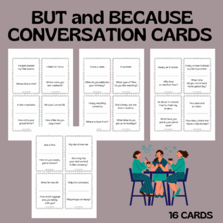 BUT AND BECAUSE CONVERSATION CARDS