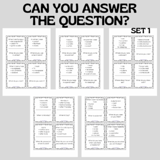 CAN YOU ANSWER THE QUESTION CARDS / SET 1