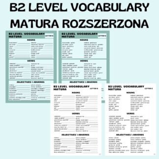B2 LEVEL VOCABULARY (MATURA) / LETTER G