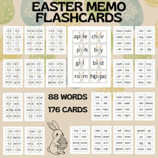 EASTER MEMO and FLASHCARDS