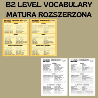 B2 LEVEL VOCABULARY (MATURA) / LETTERS H, I, J