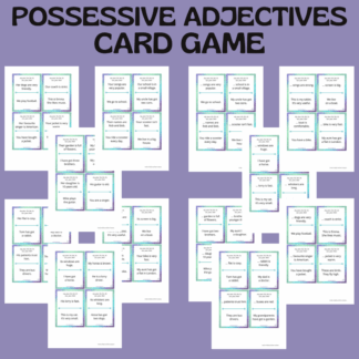 POSSESSIVE ADJECTIVES CARD GAME