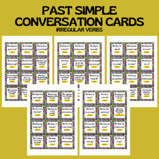 PAST SIMPLE CONVERSATION CARDS IRREGULAR VERBS
